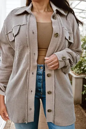 66Disco - Wavey Textured Button Up - Plus