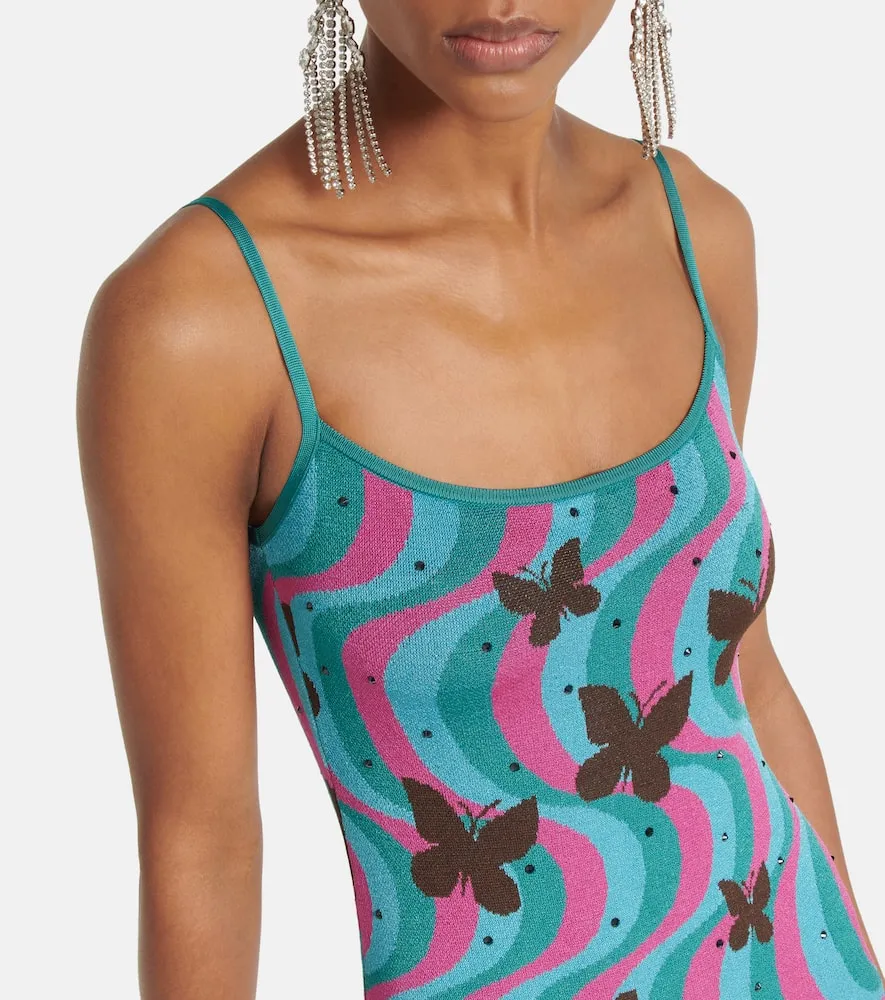 Alessandra Rich Jacquard midi dress