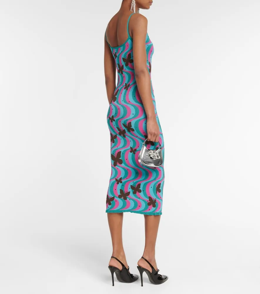 Alessandra Rich Jacquard midi dress