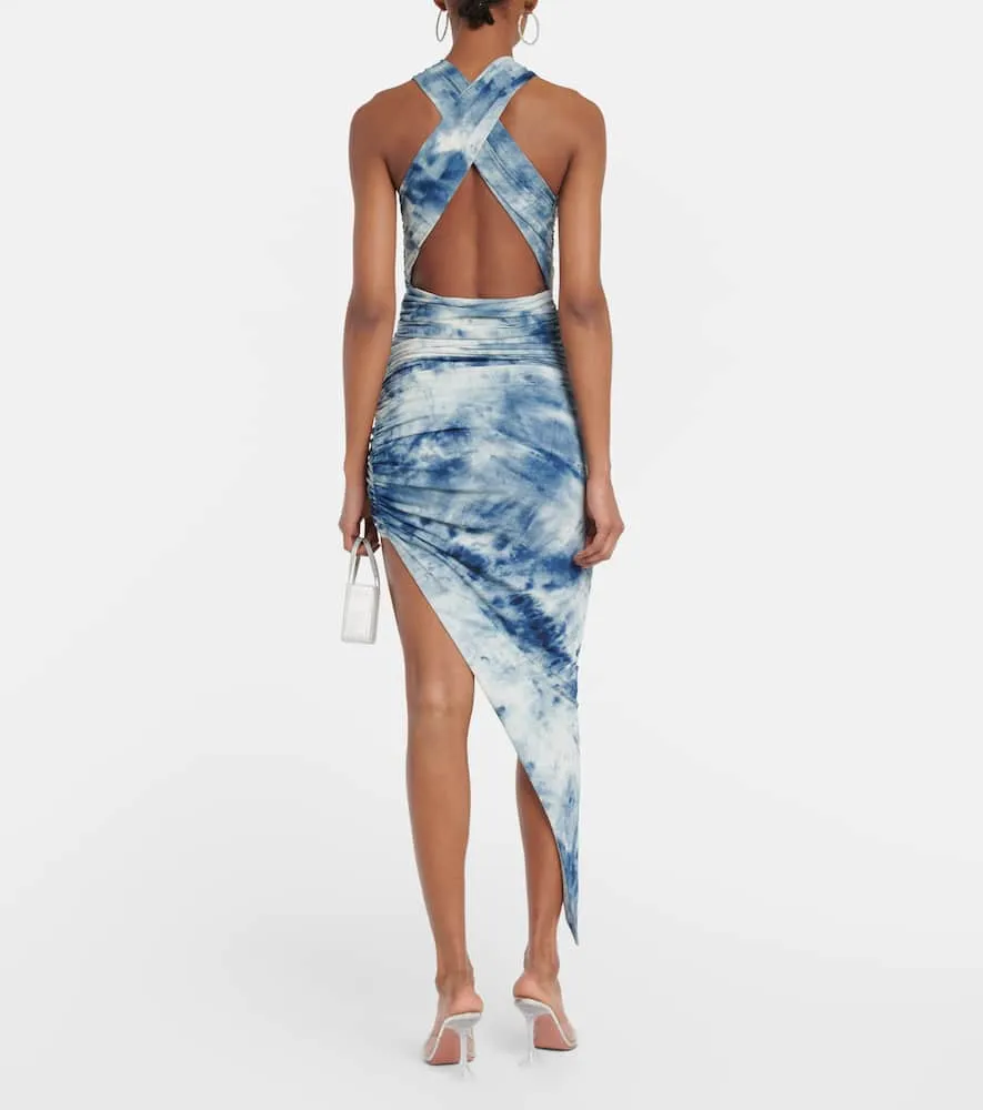 Alexandre Vauthier Printed cut-out midi dress