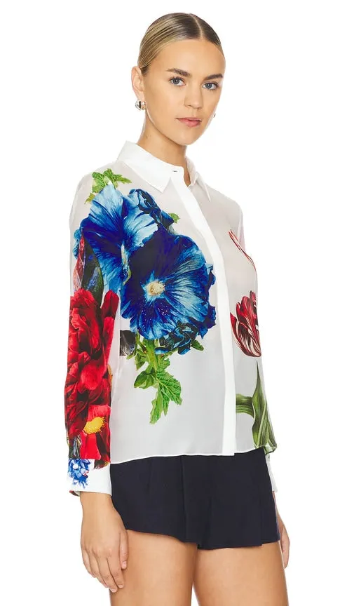 Alice   Olivia Willa Top in Ivory