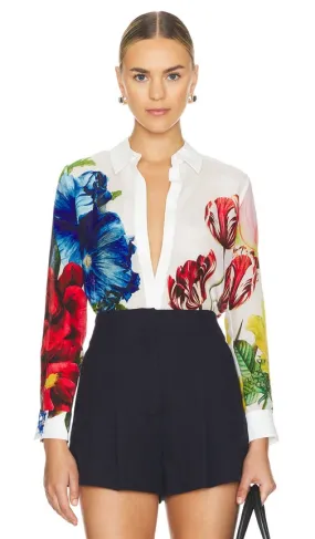 Alice   Olivia Willa Top in Ivory