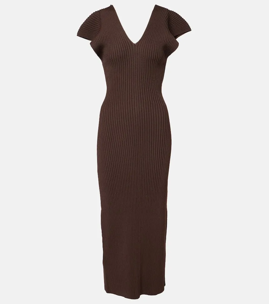 Altuzarra Trey ruffled ribbed-knit gown