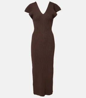 Altuzarra Trey ruffled ribbed-knit gown