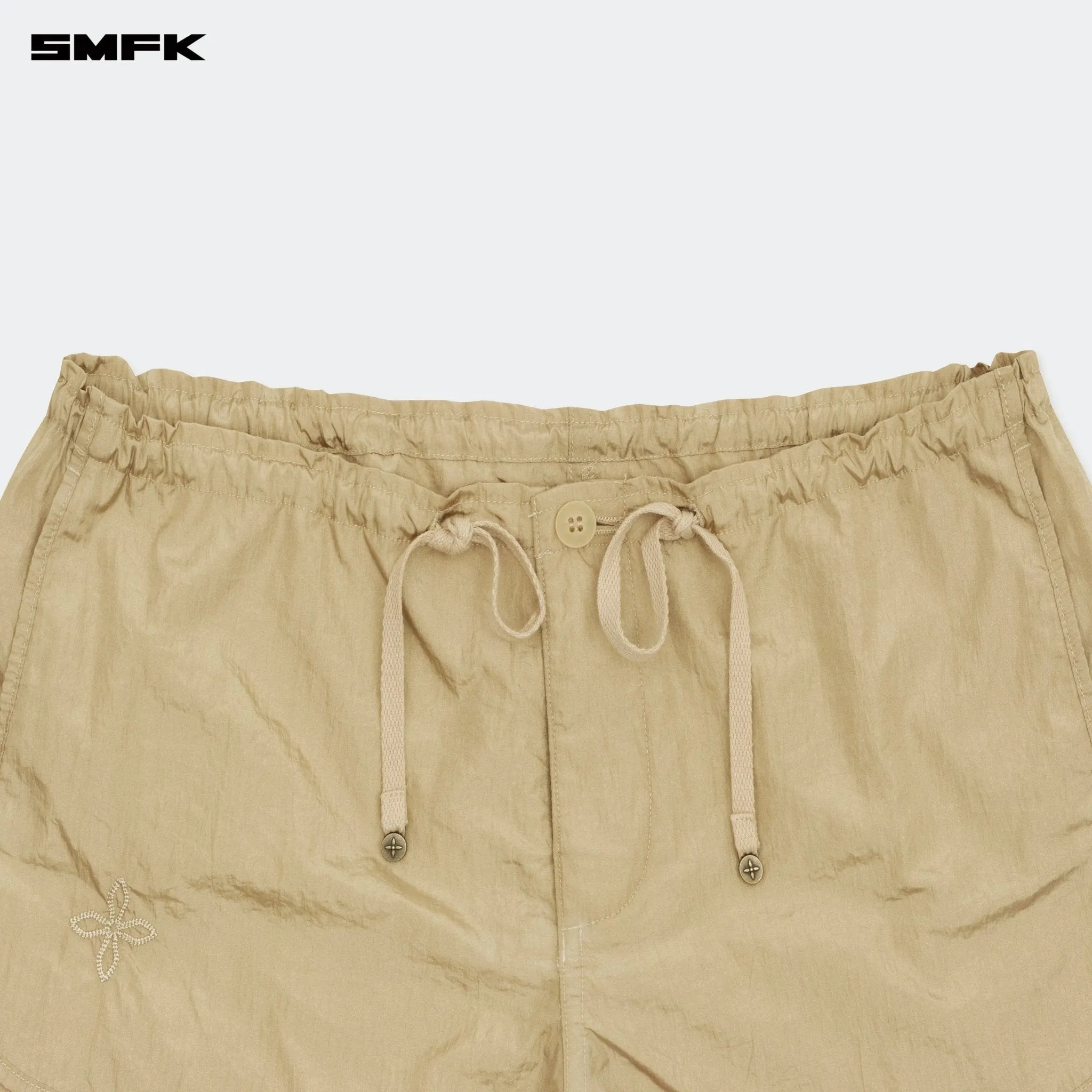 Ancient Myth Alloy Skin Low-Waist Jogging Shorts Gold