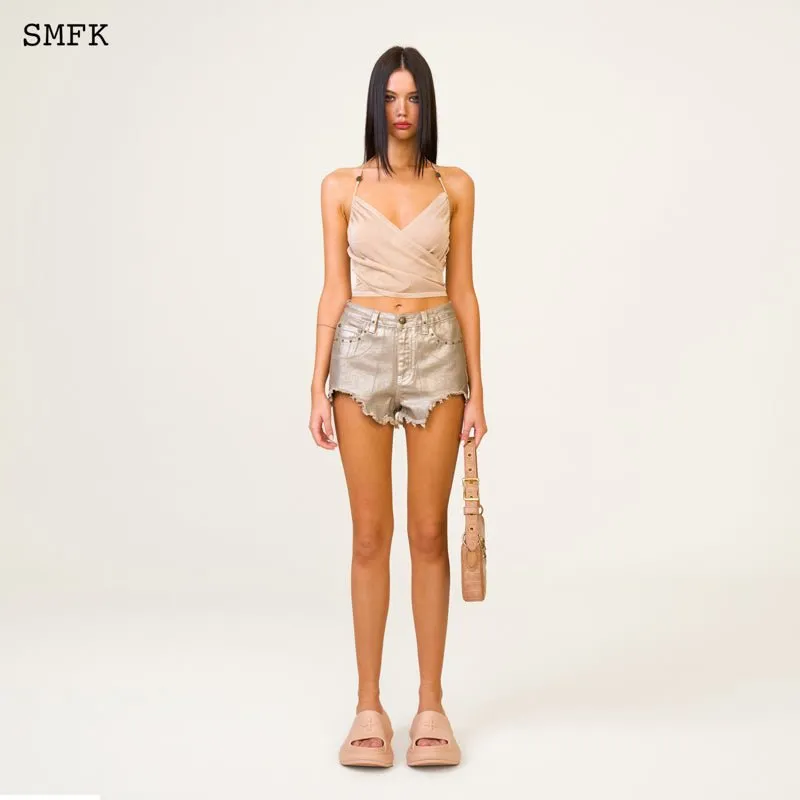 Ancient Myth Golden Snake Short Jeans