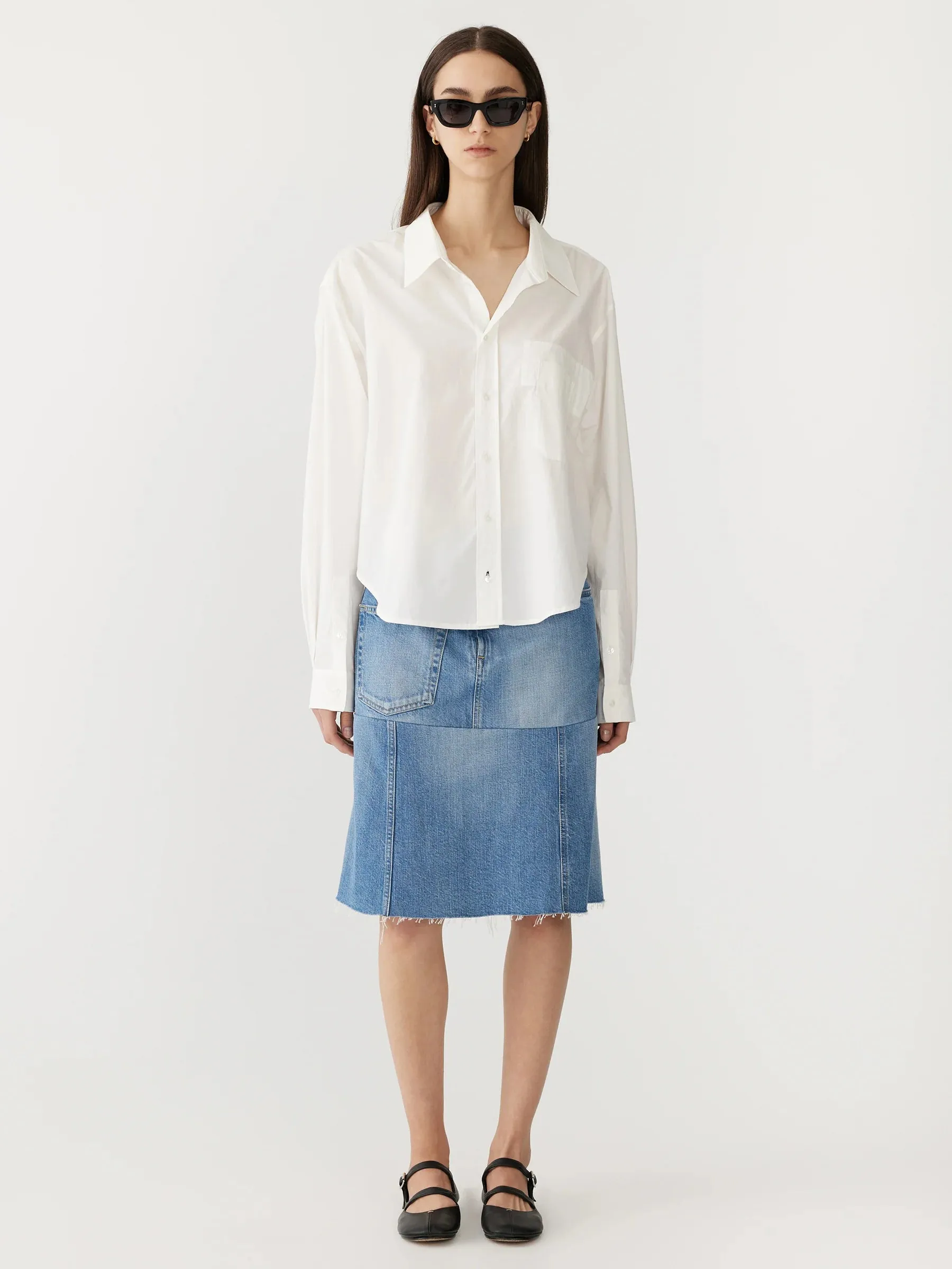 Bassike Casual Classic Shirt in Natural