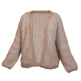Brioche cardigan (Women) - Mellow Malt