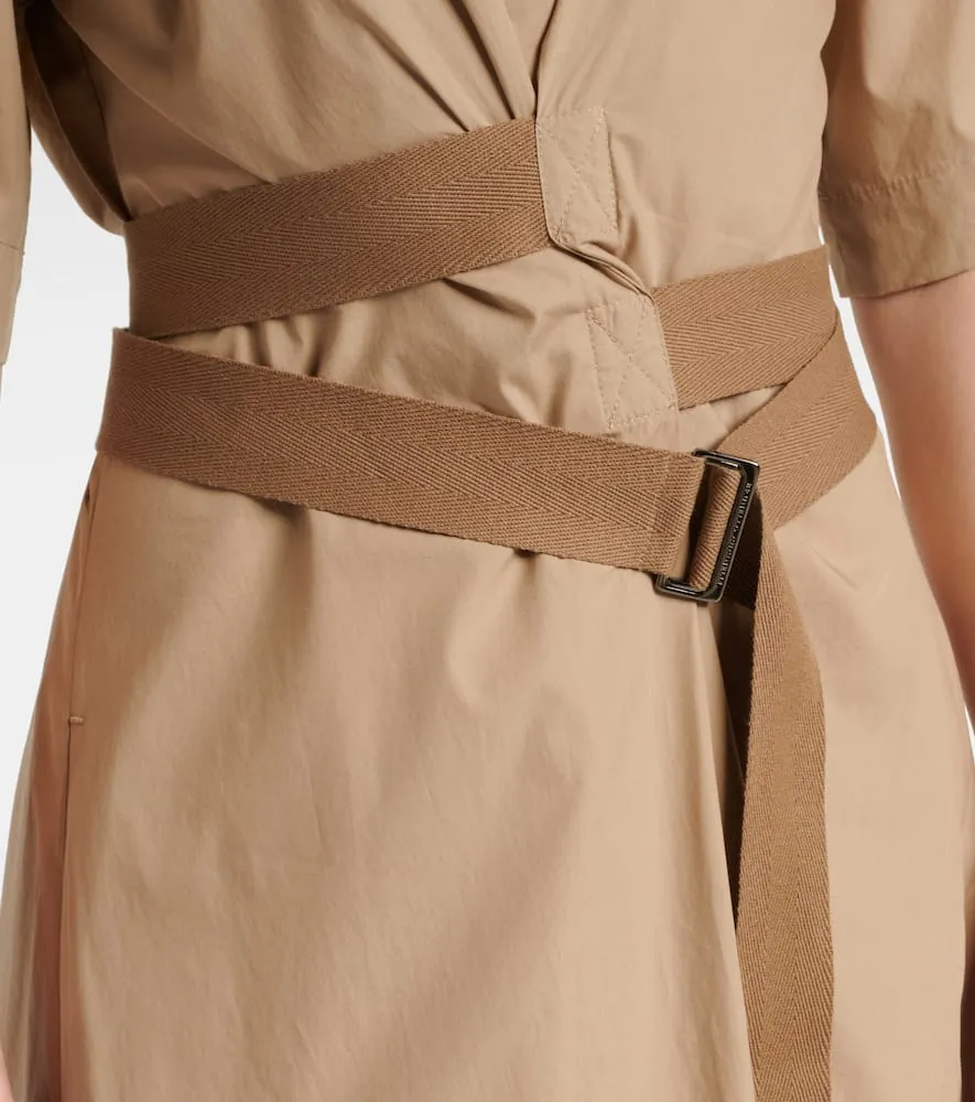 Brunello Cucinelli Belted cotton shirt dress