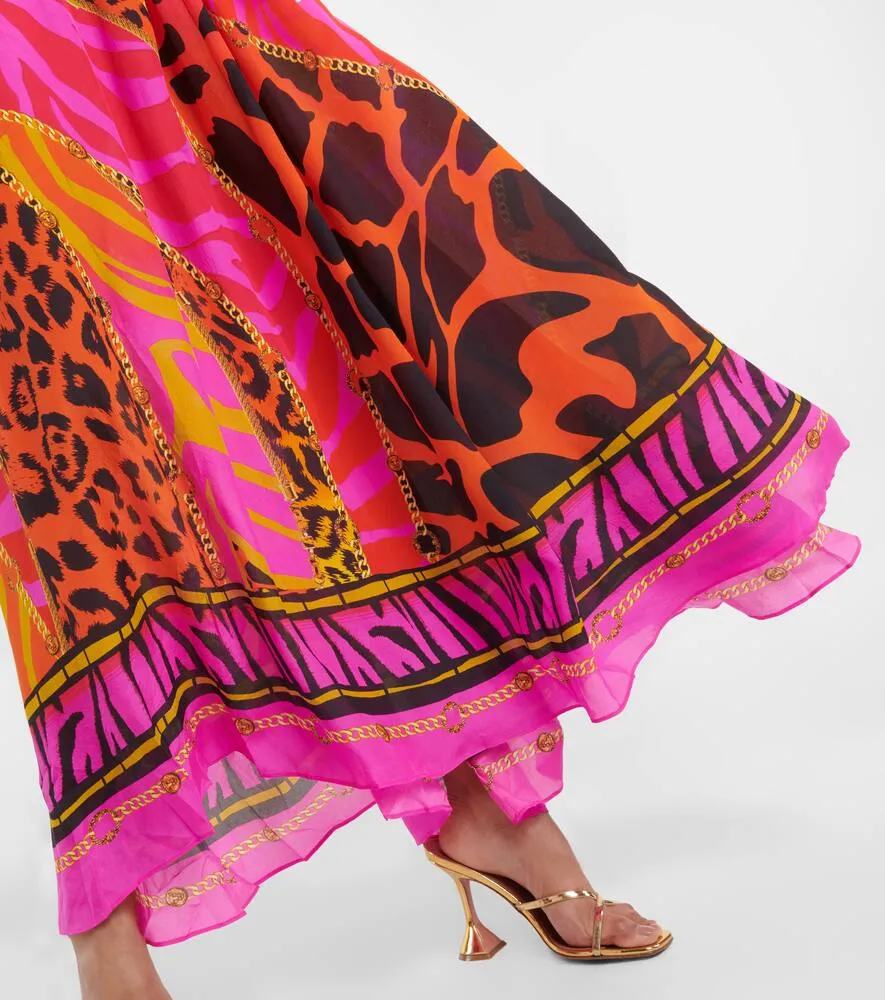 Camilla Giraffe-print silk maxi dress