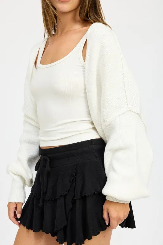 Cozy Layering Knit Oversized Shrug Sweater Cardigan