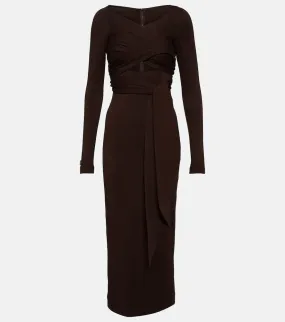Dolce&Gabbana Draped wool-blend midi dress