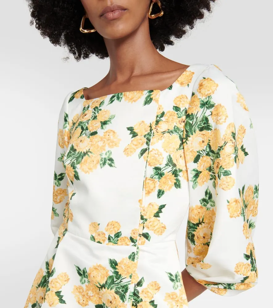 Emilia Wickstead Gabby floral taffeta faille midi dress