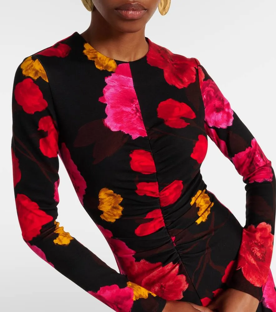Erdem Floral gathered midi dress
