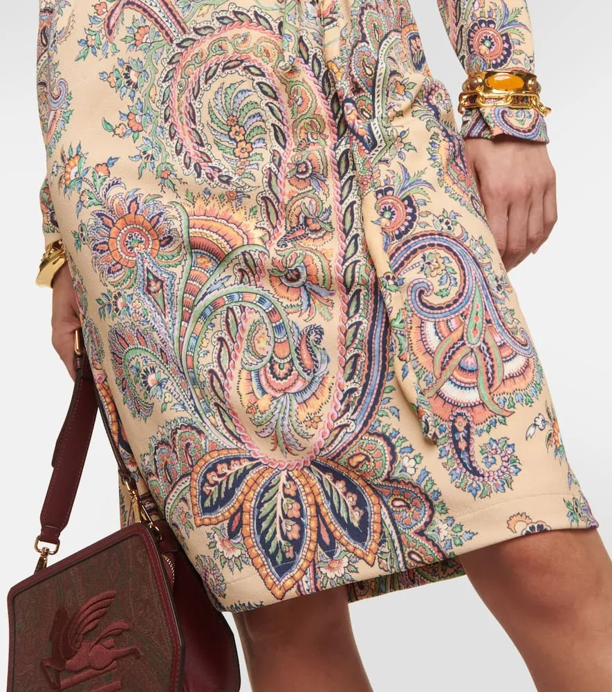 Etro Paisley belted minidress