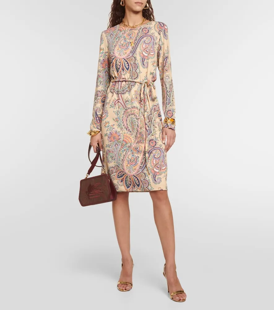 Etro Paisley belted minidress