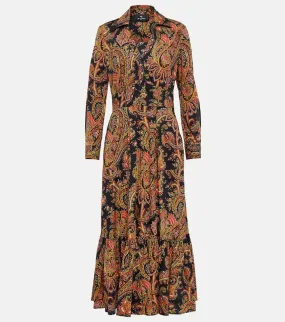 Etro Paisley cotton midi dress