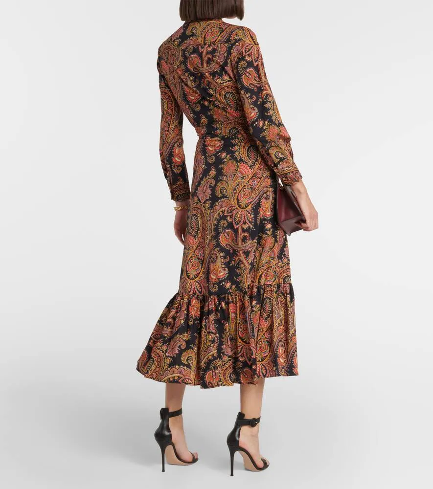 Etro Paisley cotton midi dress