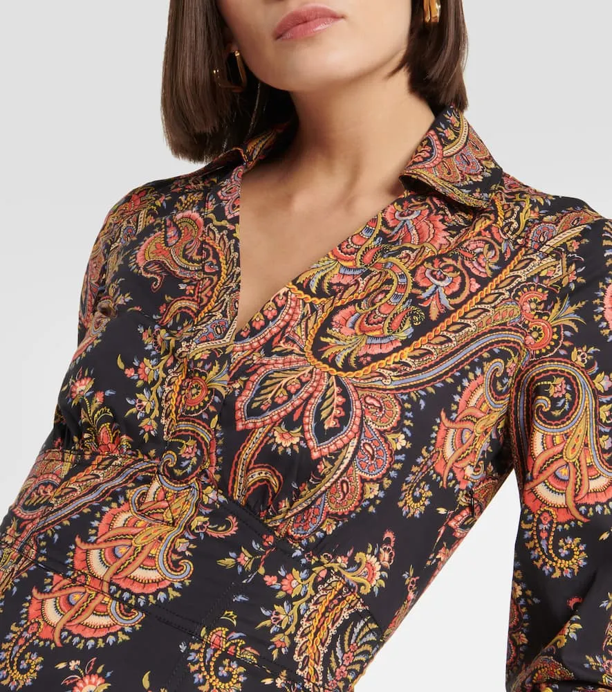 Etro Paisley cotton midi dress
