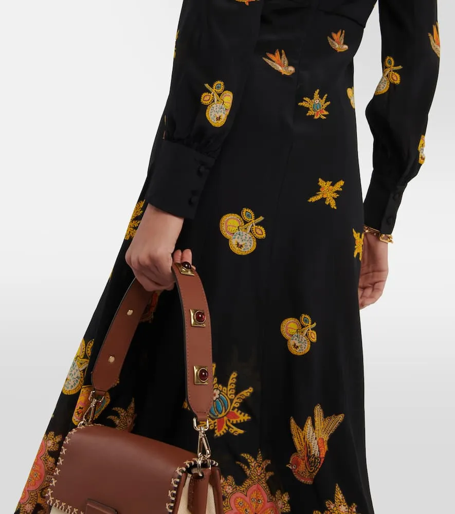 Etro Printed silk crêpe de chine midi dress