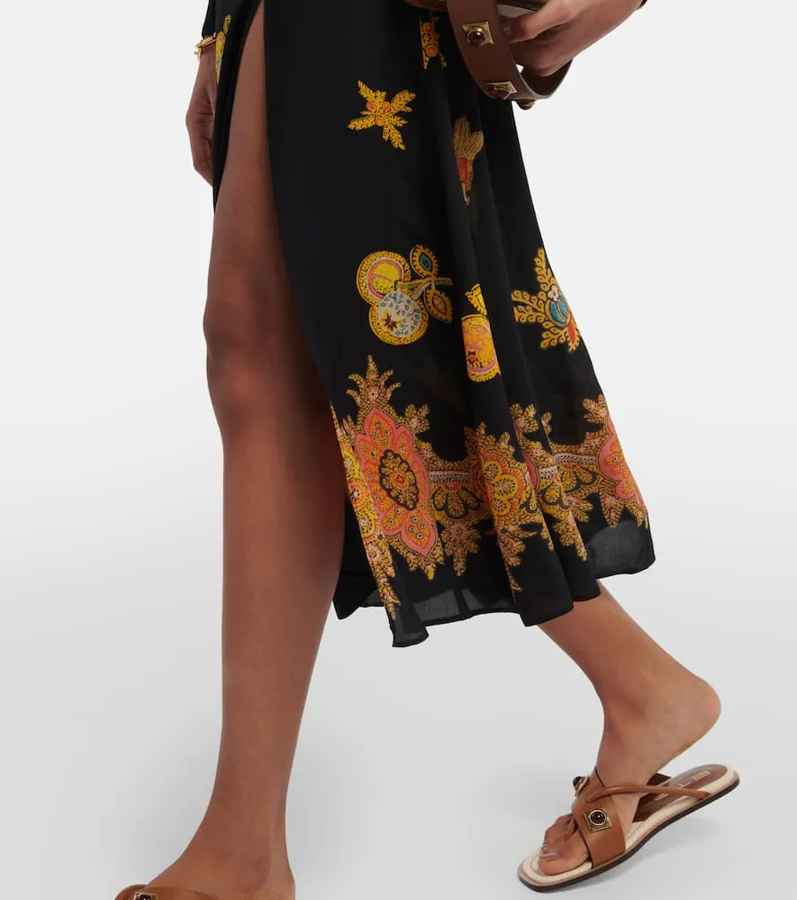 Etro Printed silk crêpe de chine midi dress