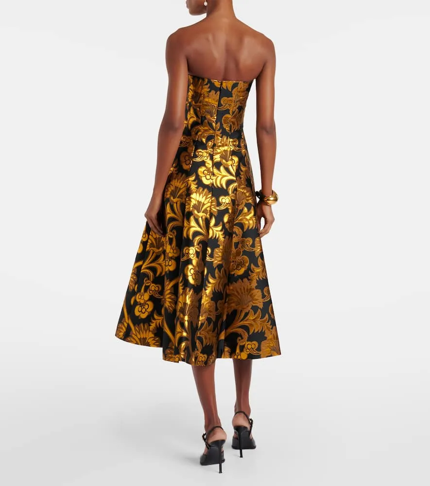 Etro Semi-sheer strapless lam√É¬© maxi dress