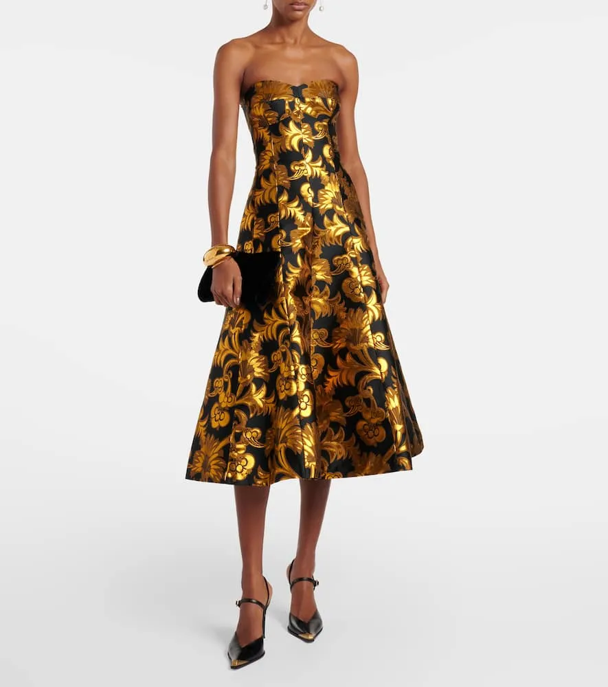Etro Semi-sheer strapless lam√É¬© maxi dress
