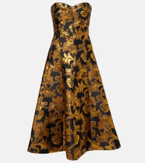 Etro Semi-sheer strapless lam√É¬© maxi dress