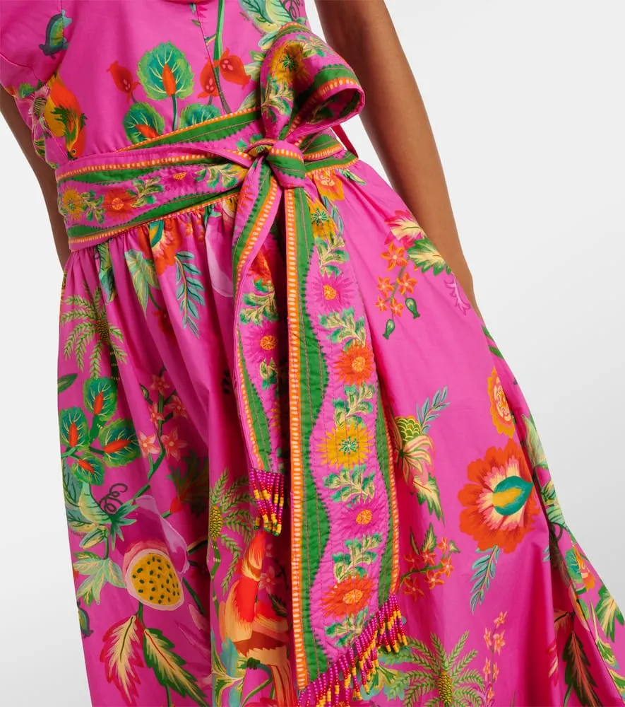 Farm Rio Delicate Fruit Garden cotton midi dress