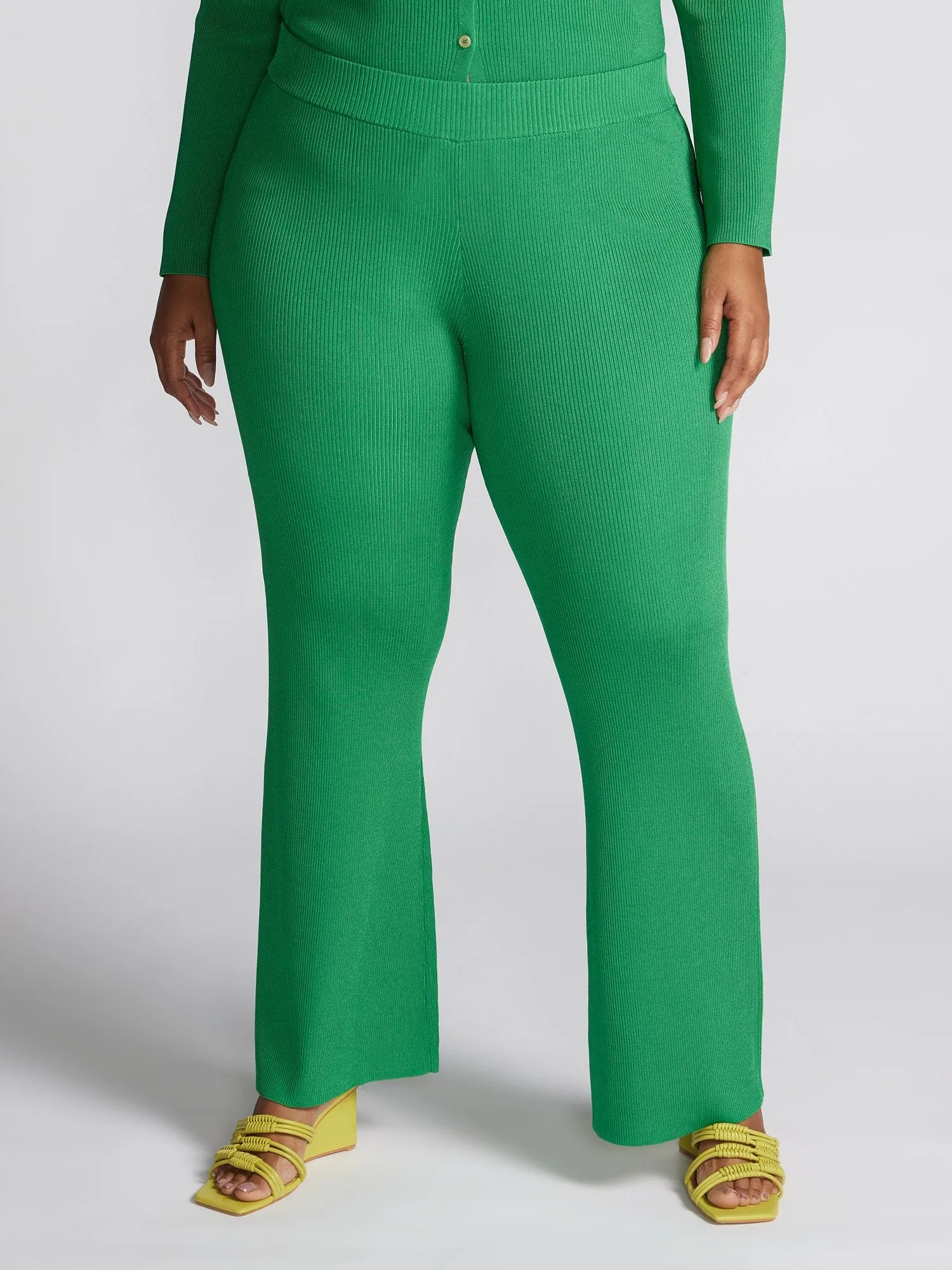 Fashion To Figure - Akhzari Ribbed Knit Wide Leg Pants