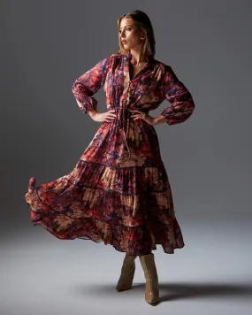 Fate   Becker Berry Kiss Midi Dress