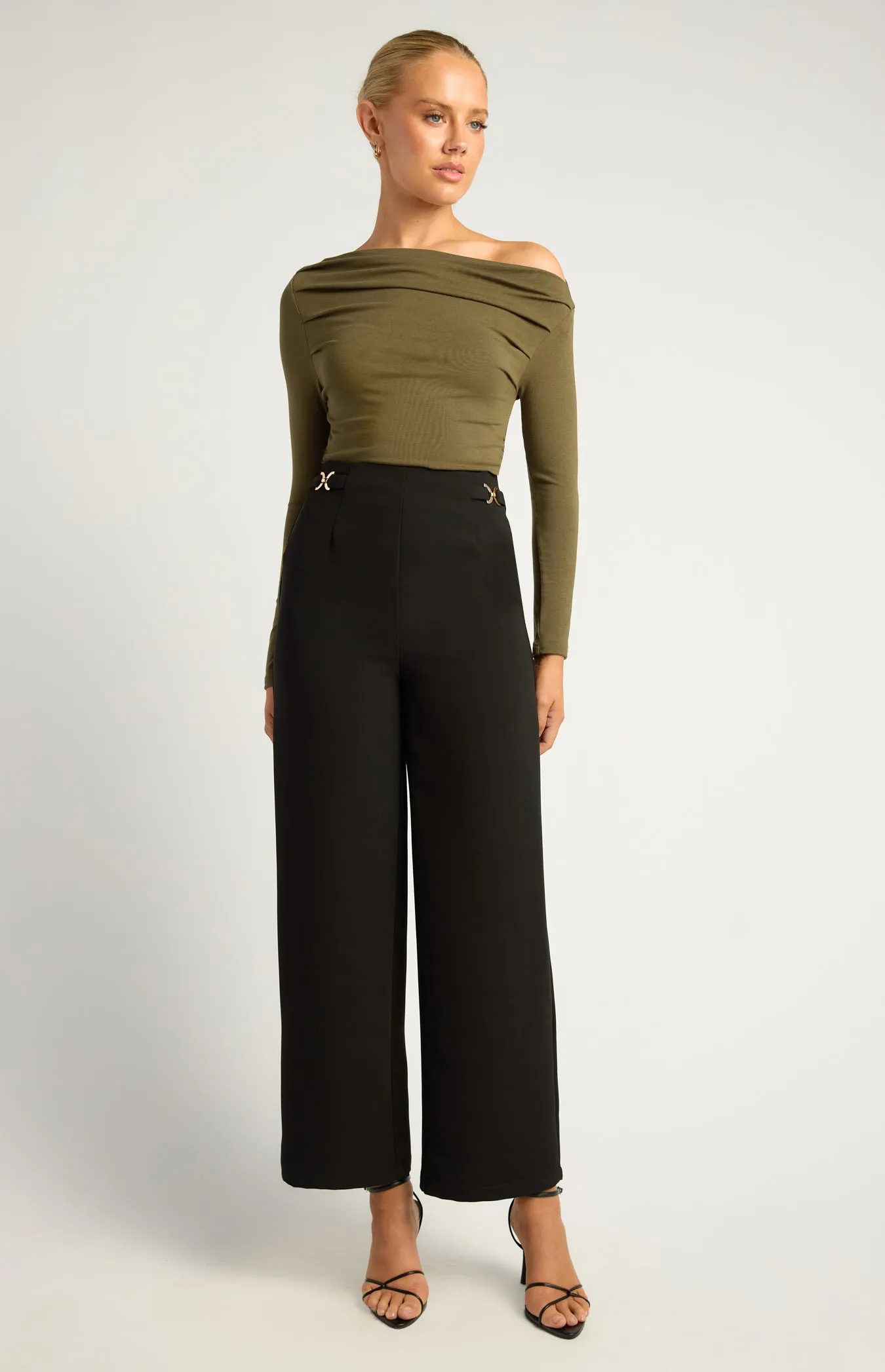 Freddie Straight Leg Pants - Black