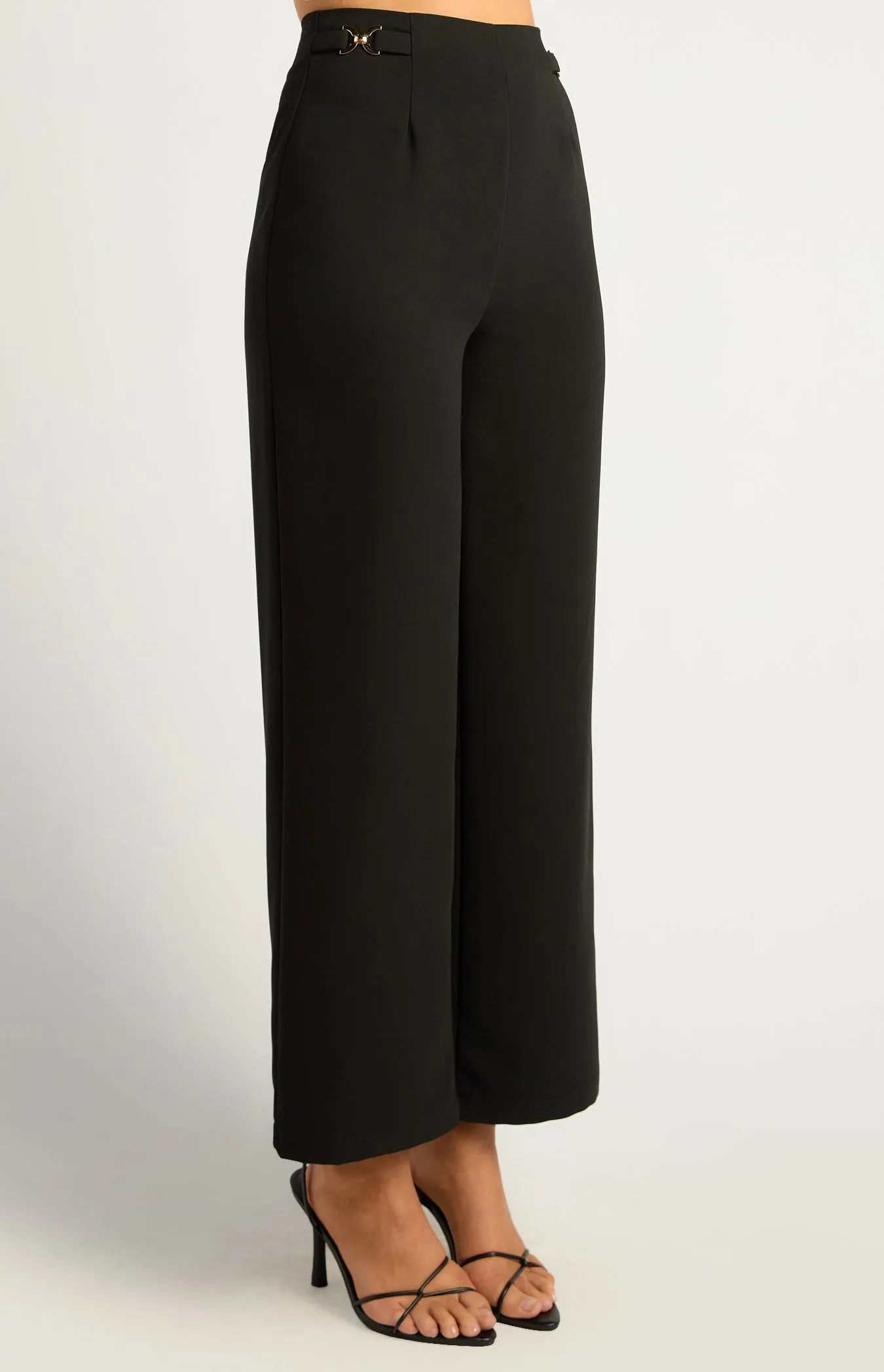 Freddie Straight Leg Pants - Black