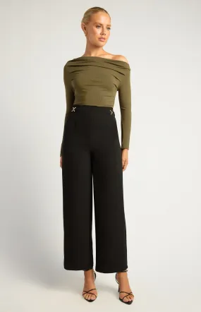 Freddie Straight Leg Pants - Black