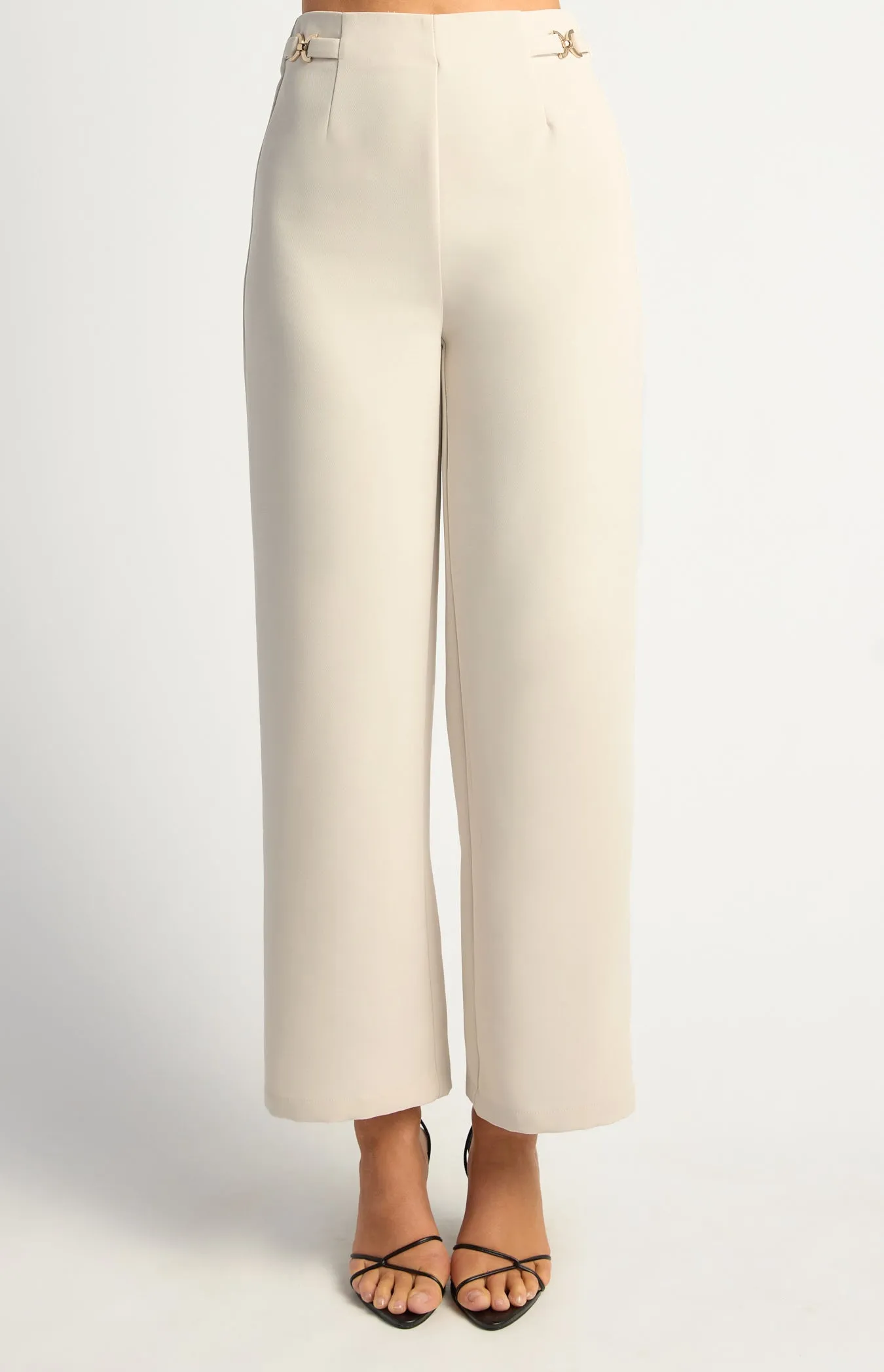 Freddie Straight Leg Pants - Bone