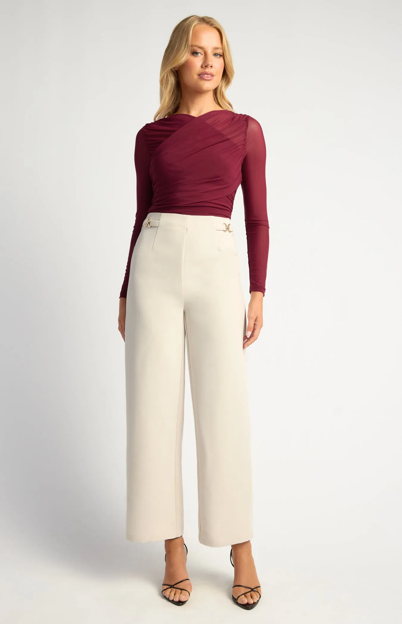 Freddie Straight Leg Pants - Bone