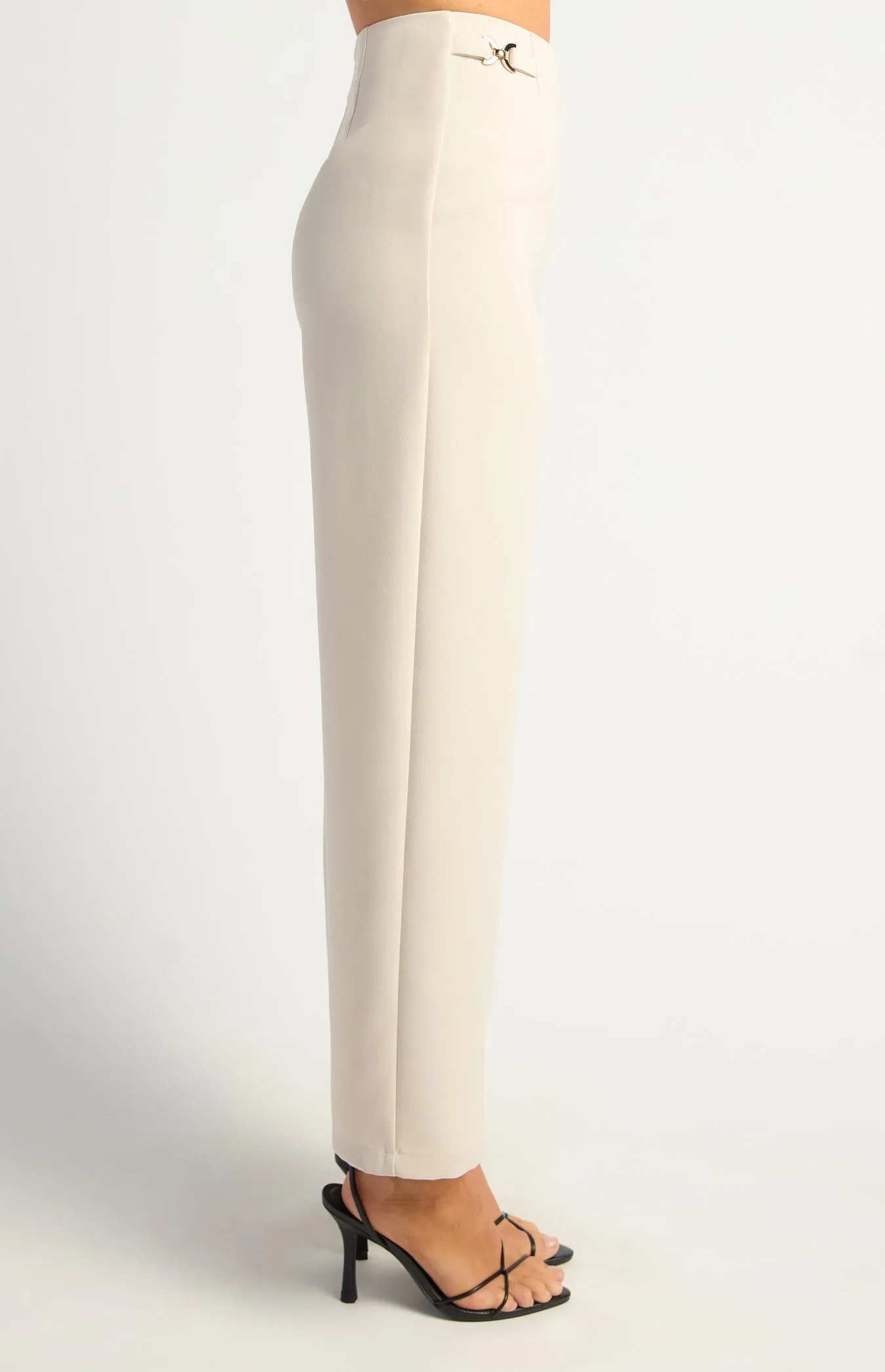 Freddie Straight Leg Pants - Bone