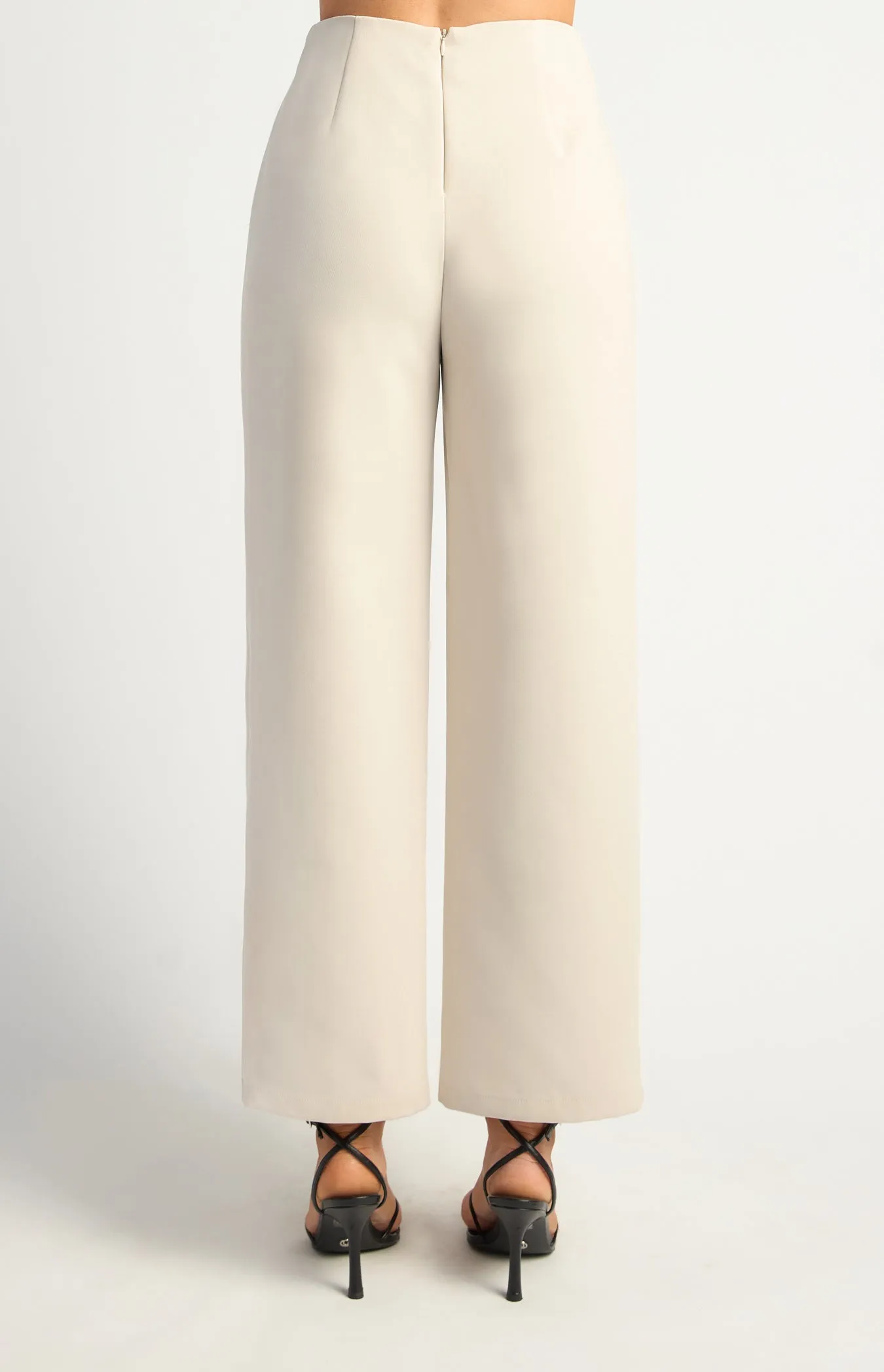 Freddie Straight Leg Pants - Bone