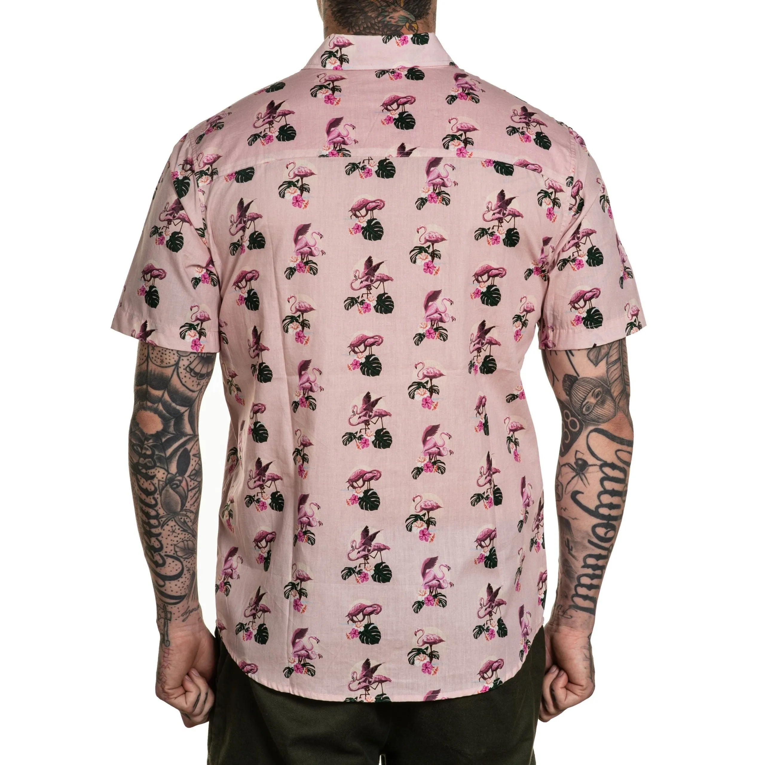 Frisky Flamingos Button Up Shirt