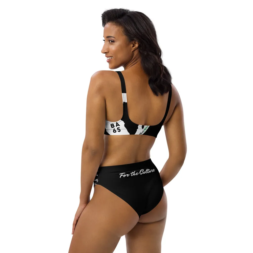 Juneteenth- Recycled high-waisted bikini