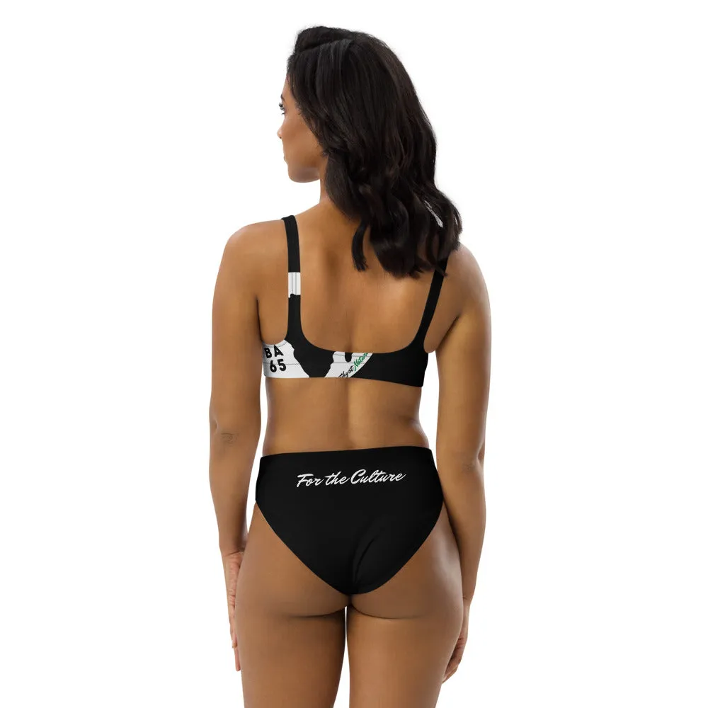 Juneteenth- Recycled high-waisted bikini