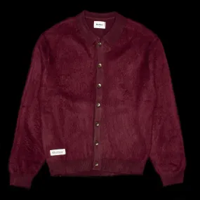 Mohair Button-Up Knitted Shirt