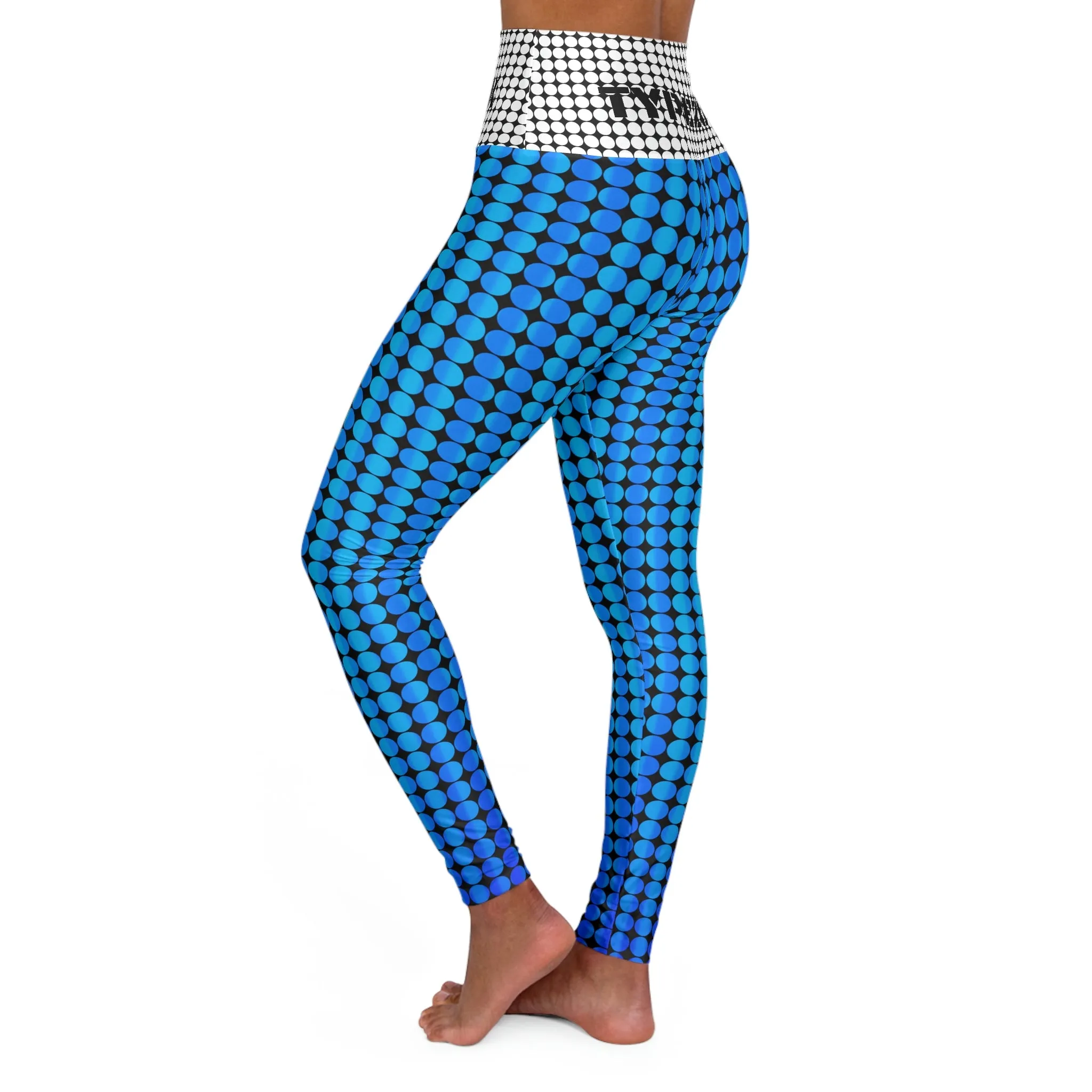 Premium Yoga Leggings (Black Blue)