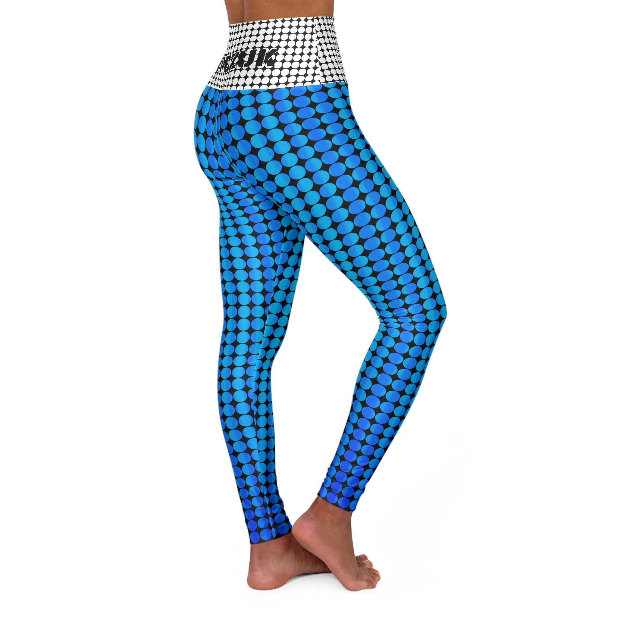 Premium Yoga Leggings (Black Blue)