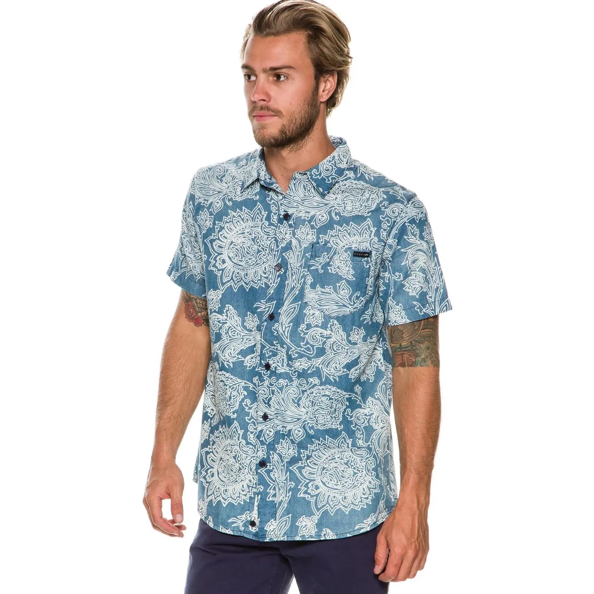 Rusty Delt Men's Button Up Short-Sleeve Shirts (Brand New)
