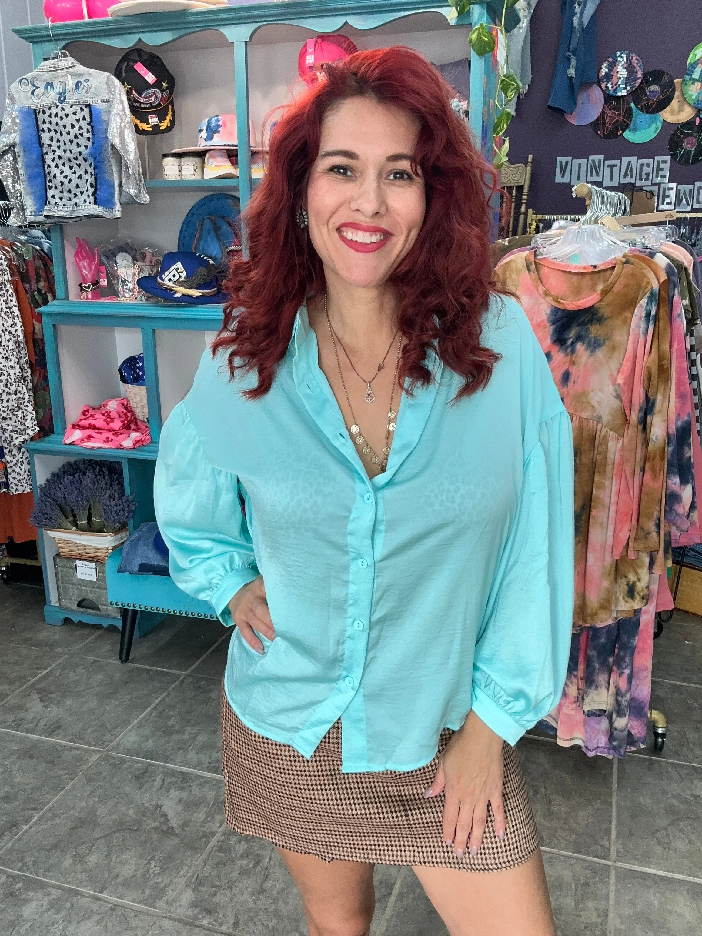 Silky button up