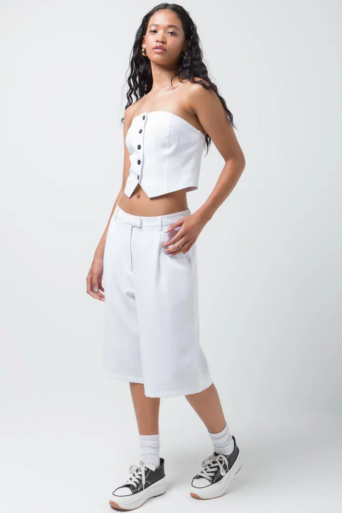 Strapless Waistcoat White