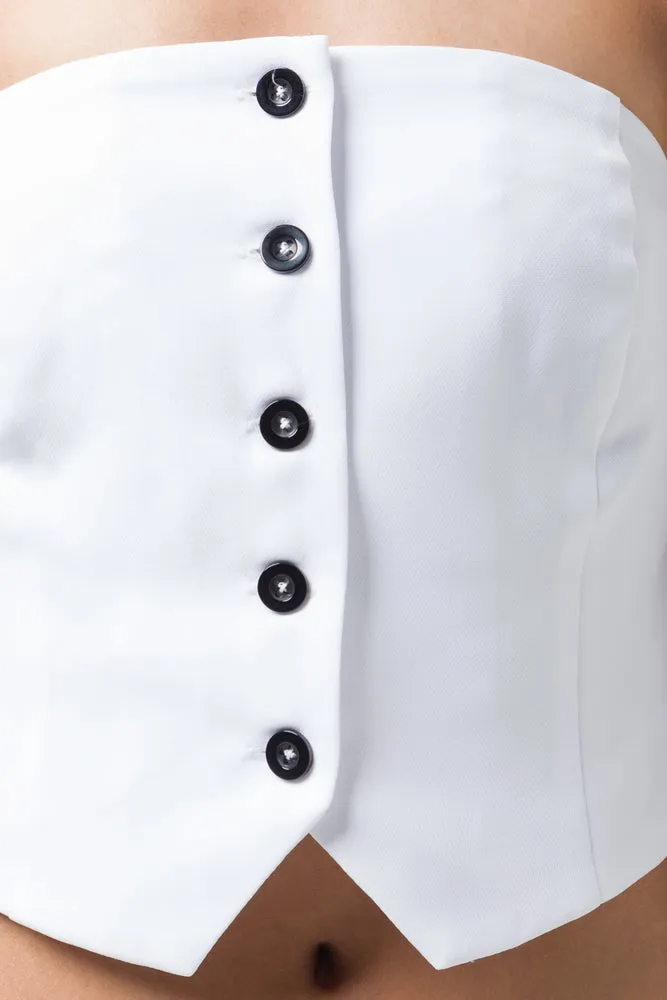 Strapless Waistcoat White
