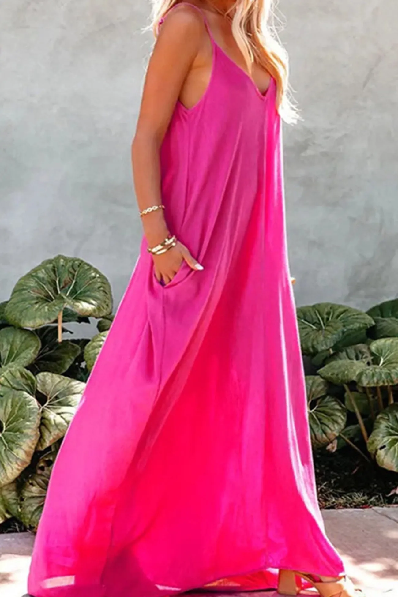 V Neck Loose Cami Dress