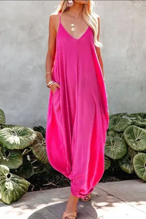 V Neck Loose Cami Dress